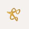 NOSARA Gold Sculptural Star Ring