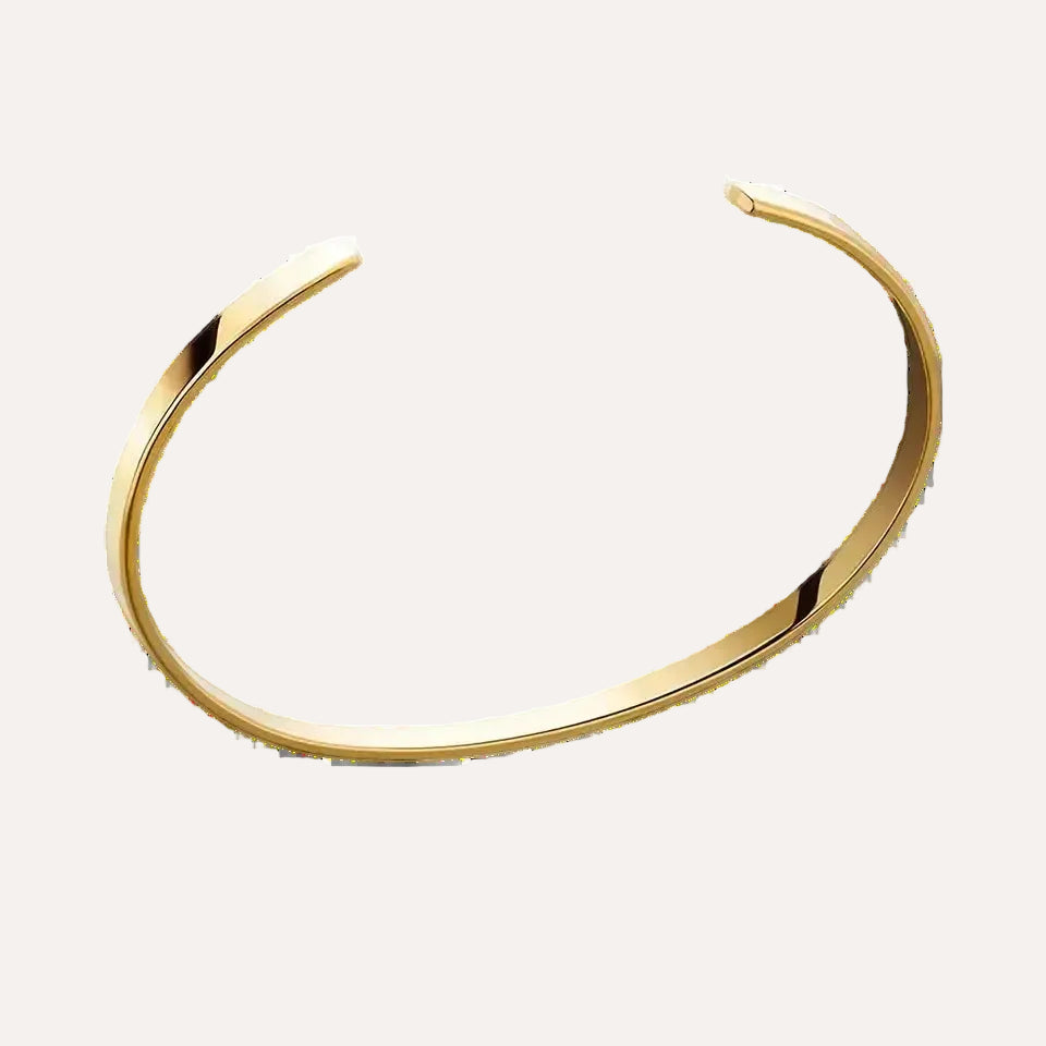 NOSARA Gold Plain Bangle