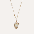 NOSARA Gold Conch Shell Pendant