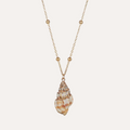 NOSARA Gold Spiral Shell Pendant