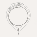 NOSARA Silver 3-Stack Necklace